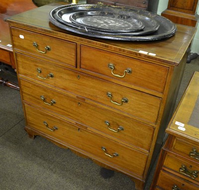 Lot 782 - A cross banded mahogany chest of drawers