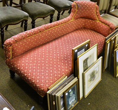 Lot 797 - 19th century chaise longue