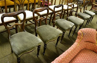 Lot 798 - A set of six Regency rosewood balloon back dining chairs