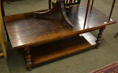 Lot 813 - A Titchmarsh & Goodwin oak rectangular coffee table with under tier