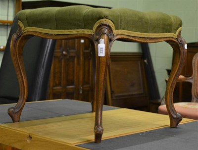 Lot 822 - A Victorian mahogany piano stool, on cabriole legs