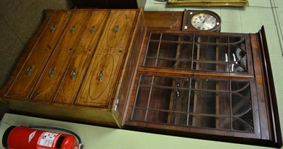 Lot 849 - A Georgian mahogany secretaire bookcase with glazed top