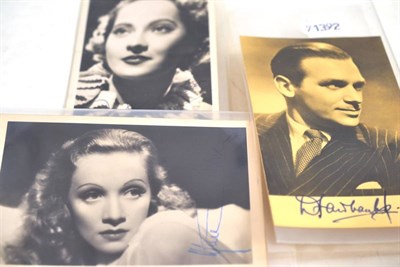 Lot 29 - Three signed photographs - Marlene Dietrich, Douglas Fairbanks Jnr and Merle Oberon