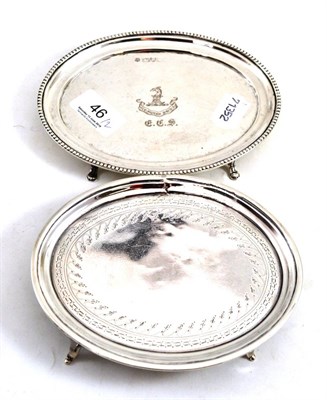 Lot 46 - Two George III silver teapot stands