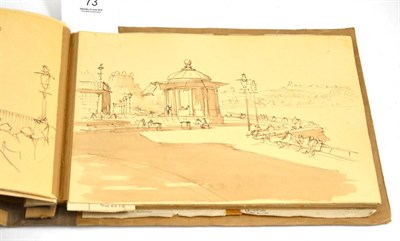 Lot 73 - An album of sketches of Scarborough, June - July 1949, pen and ink with wash