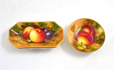 Lot 88 - Two small Royal Worcester fruit painted pieces