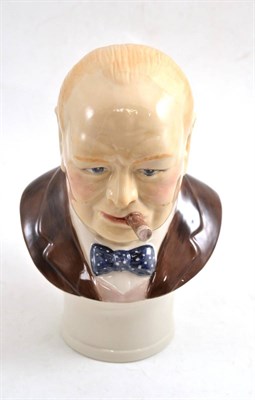 Lot 119 - Peggy Davies ceramics ";Bust of Churchill"