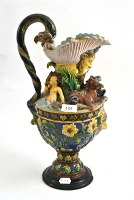 Lot 124 - A Majolica ewer (a.f.)