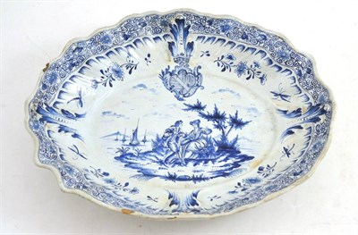 Lot 146 - A 19th century Dutch Delft dish, signed EPK