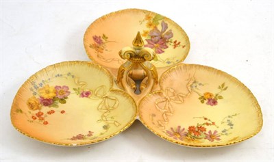 Lot 183 - Royal Worcester hors d'oeuvres dish (a.f.), 1816