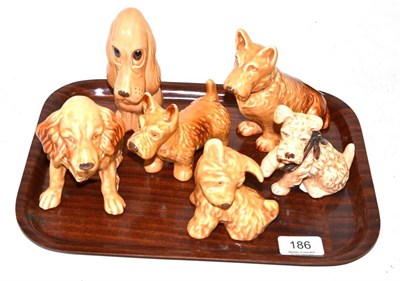 Lot 186 - Six Sylvac dogs