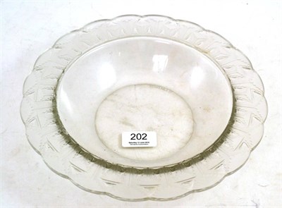 Lot 202 - Lalique glass bowl with petalled rim