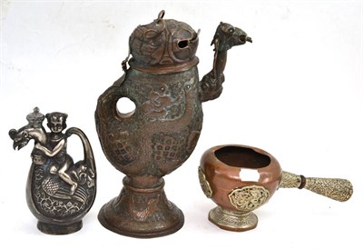 Lot 210 - Three various items of Eastern metalware