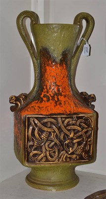 Lot 237 - Large West Germany pottery twin handled vase