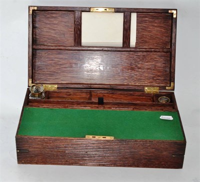 Lot 264 - A travelling box writing slope