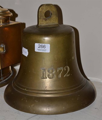 Lot 266 - A large bell inscribed Jones 1934 and 1872