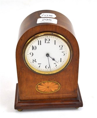 Lot 295 - An Edwardian mahogany dome cased mantel clock