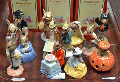 Lot 312 - Twelve boxed Royal Doulton Bunnykins figures