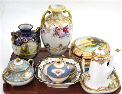 Lot 314 - A tray of Japanese porcelain including Noritake, Nippon, etc