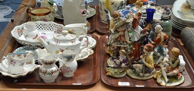 Lot 331 - Two trays of decorative ceramics including Royal Crown Derby, Capodimonte, etc