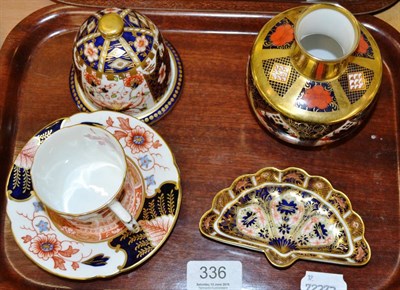 Lot 336 - A collection of Royal Crown Derby including a vesta inscribed to the base ";Presented to the...