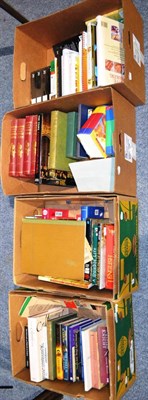 Lot 1003 - Five boxes of books, some first editions, a small collection of WWI and WWII maps and two...