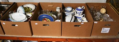 Lot 1012 - A quantity of china and glassware including a part coffee service in Crown Derby style, two...