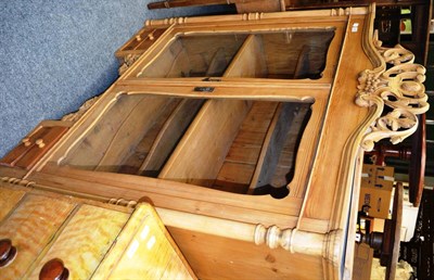 Lot 1050 - A pine bookcase cabinet top