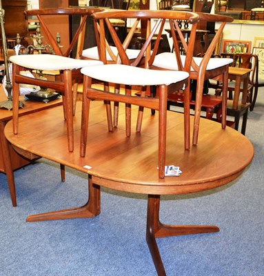 Lot 1061 - Danish (Koefoeds) retro extending table and four chairs