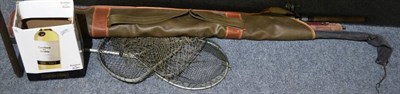 Lot 1176 - Allan 10' rod, Milbro Trophy rod, split cane rod, white fly rod, green boat rod, split cane...