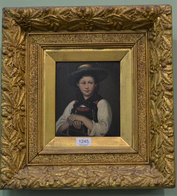 Lot 1245 - A pair of gilt framed oil portraits on panel, signed R.Harvey