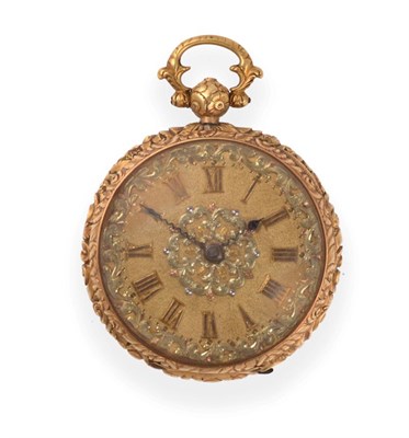 Lot 281 - An 18ct Gold Open Faced Lever Pocket Watch, signed Lewis Samuel, Liverpool, No.445, 1827, gilt...