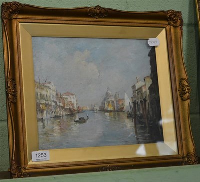 Lot 1253 - Follower of Bouvard, Venetian canal scene, oil on canvas