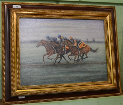 Lot 1254 - Racing picture signed Ferns?