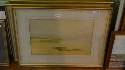 Lot 1259 - William Towley, two watercolour river scenes and another watercolour