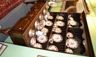 Lot 1294 - A 19th century oak dresser base with later rack