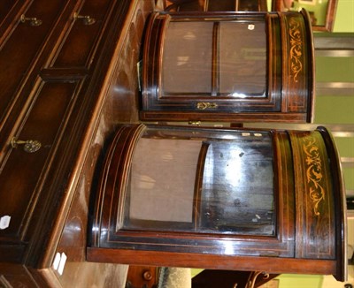 Lot 1320 - Pair of Edwardian corner cupboards