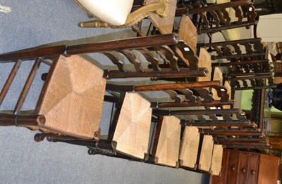 Lot 1342 - Eleven ladderback chairs