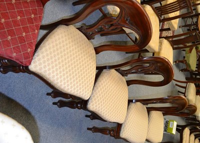 Lot 1352 - Four Victorian balloon back chairs