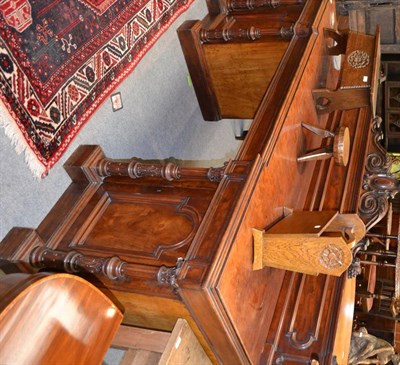 Lot 1369 - A large Victorian mahogany break front sideboard