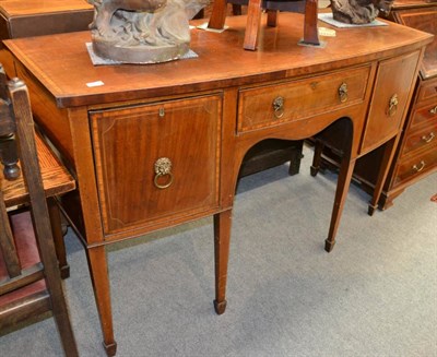 Lot 1383 - A Regency mahogany bow fronted sideboard