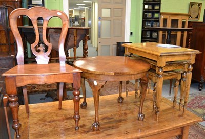 Lot 1388 - 20th century coffee table, nest of tables and a Victorian chair