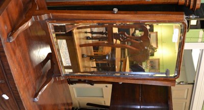 Lot 1398 - A mahogany framed dressing mirror