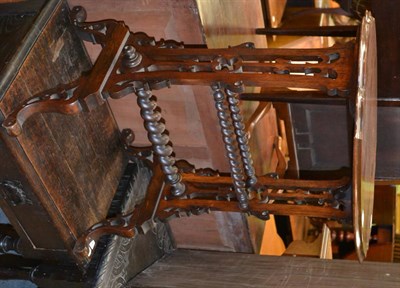 Lot 1403 - Victorian rosewood fretwork side table