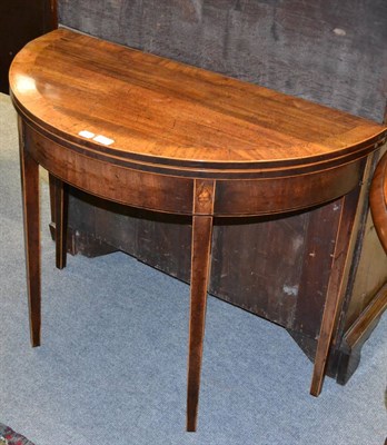 Lot 1426 - A D-end fold-over tea table