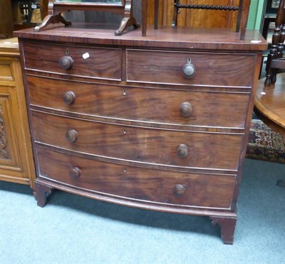 Lot 1448 - 19th century mahogany bowfront chest