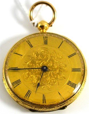 Lot 5018 - A lady's fob watch signed Moulinie, Geneve