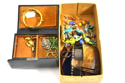 Lot 5032 - Assorted hair combs, glass beads, charms etc