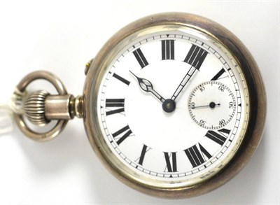 Lot 5040 - A silver open faced pocket watch