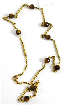 Lot 5050 - A 9ct gold beaded chain
